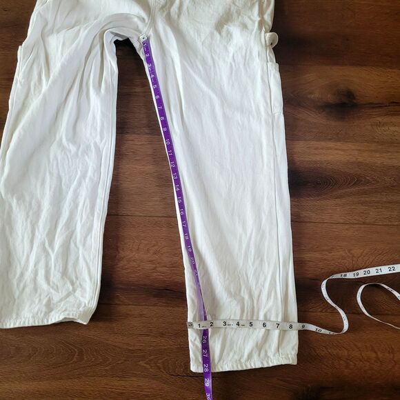 Sybilla Overalls Women Sz 12 EUR 42 White Cotton Carpenter Denim Jean Adj Strap - Picture 6 of 16